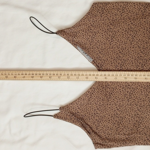 Gaze Womens Bodysuit Sz M Brown Leopard Fall Layering Base Autumn Halloween Soft - Picture 6 of 7